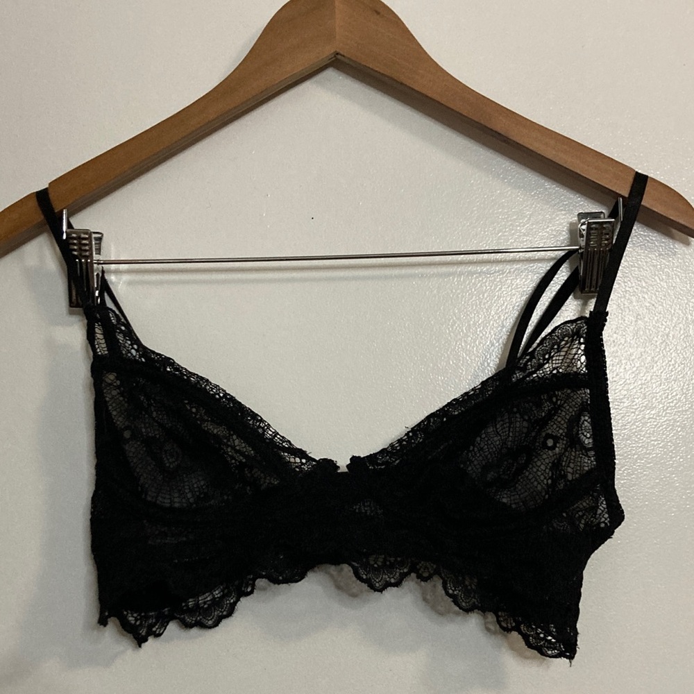 Lira Lace Bra Black Large